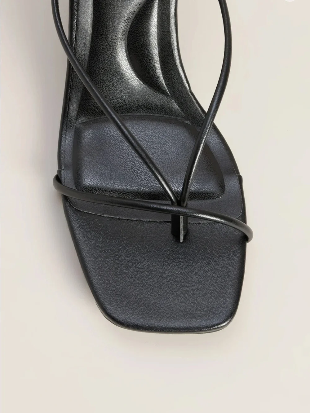 Black Strappy Wedge Sandals